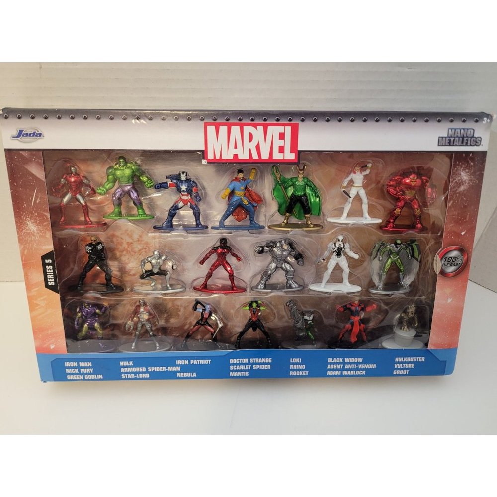 Jada Marvel Diecast Metal Nano Mini Figures - 20-Pack - NEW SEALED